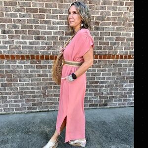 Boutique - Luxe Maxi‎ Dress Oversize Fit Dress  Blush Pink Size L, XL - …